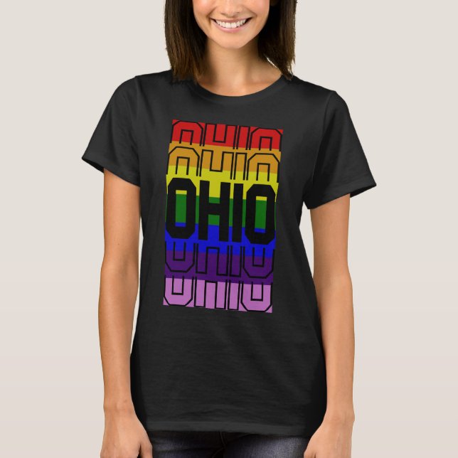 Staked Ohio Gay Pride T-Shirt (Vorderseite)