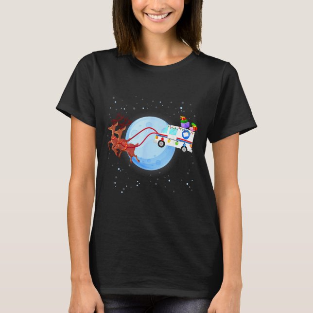 Stal Worker Christmas Mail Truck Funny Mailman Gif T-Shirt (Vorderseite)