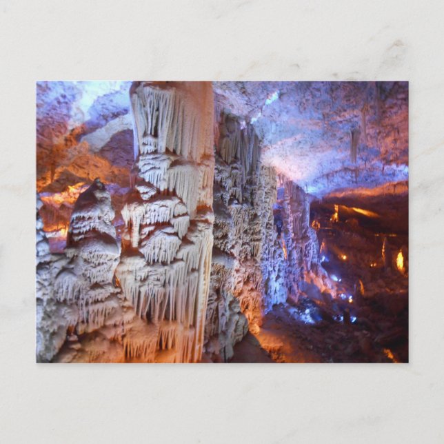 Stalagmite Höhle Postkarte (Vorderseite)