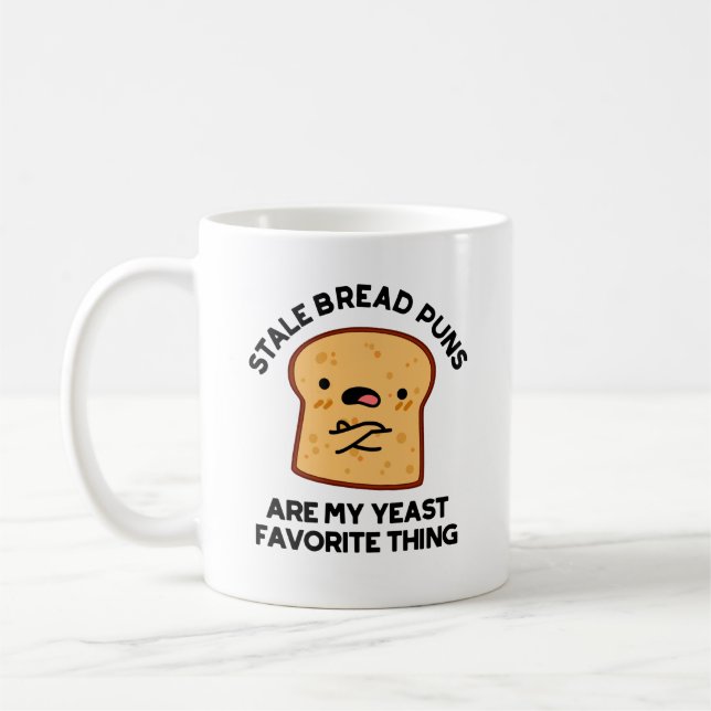 Stale Brot Puns sind meine heftigste Sache Kaffeetasse (Links)