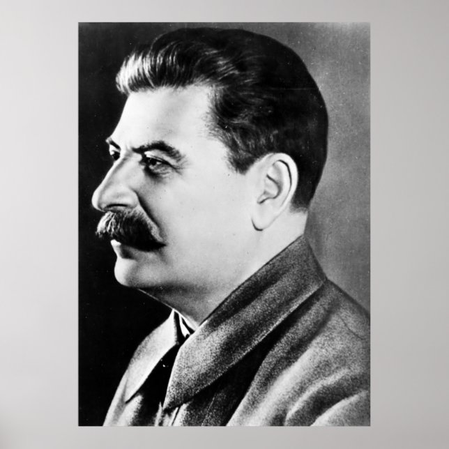 Stalin-Foto-Portrait Poster (Vorne)