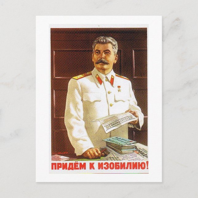 stalin poster art postkarte (Vorderseite)