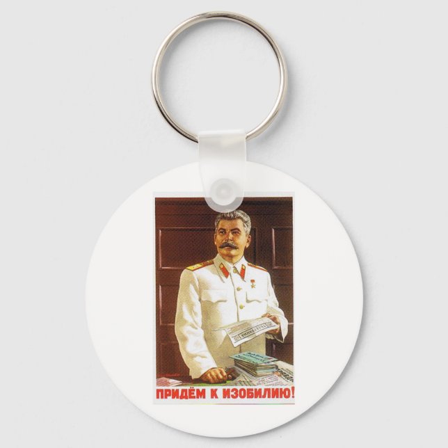 Stalinposter-Kunst Schlüsselanhänger (Vorderseite)