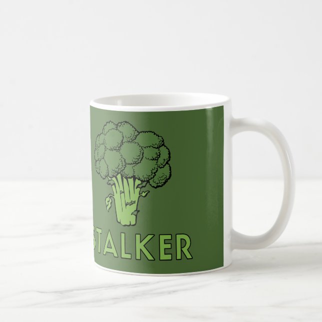 STALKER lustiges Brokkoli-Spaß-Spaß-Wortspiel Kaffeetasse (Rechts)