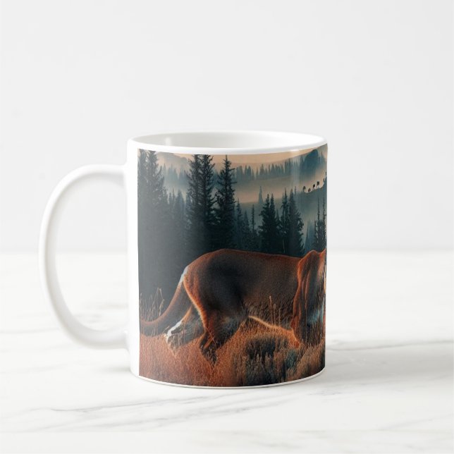 Stalking Mountain Lion Kaffeetasse (Links)
