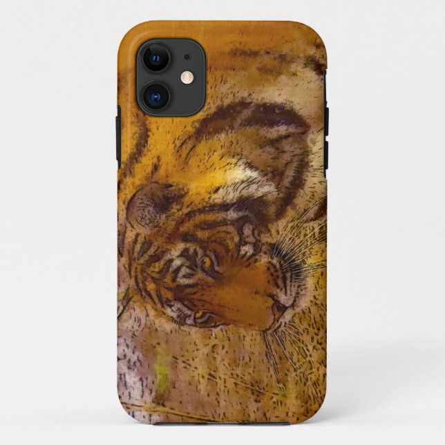 Stalking Tiger Wildlife Fine Art iPhone 5 Coque (Dos)