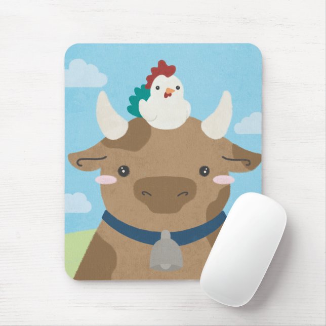 Stall Buddies - Kuh & Chick Mousepad (Mit Mouse)