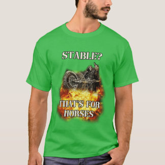 Stall, der ist für Pferde, krasser Skeleton Retro T-Shirt