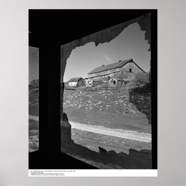 Stall durch kaputten Bildschirm des alten Kochhaus Poster (Vorne)
