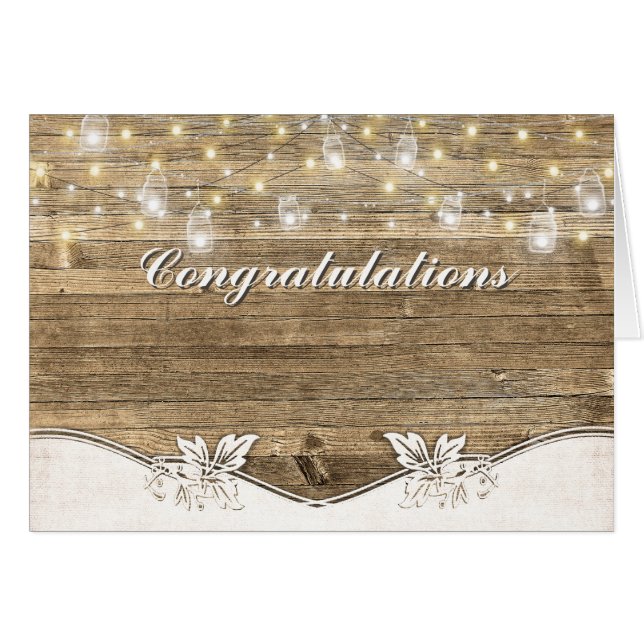 Stall Hochzeitslicht auf Holz (Vorderseite (Horizontal))