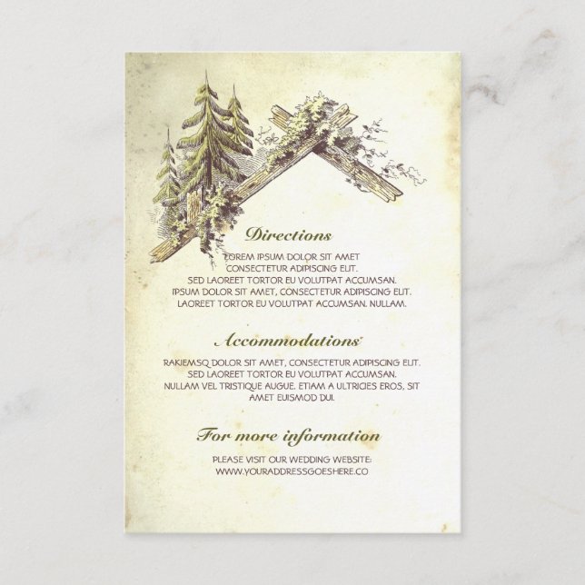 Stall in der Holz-Hochzeitskarte Begleitkarte (Vorderseite)