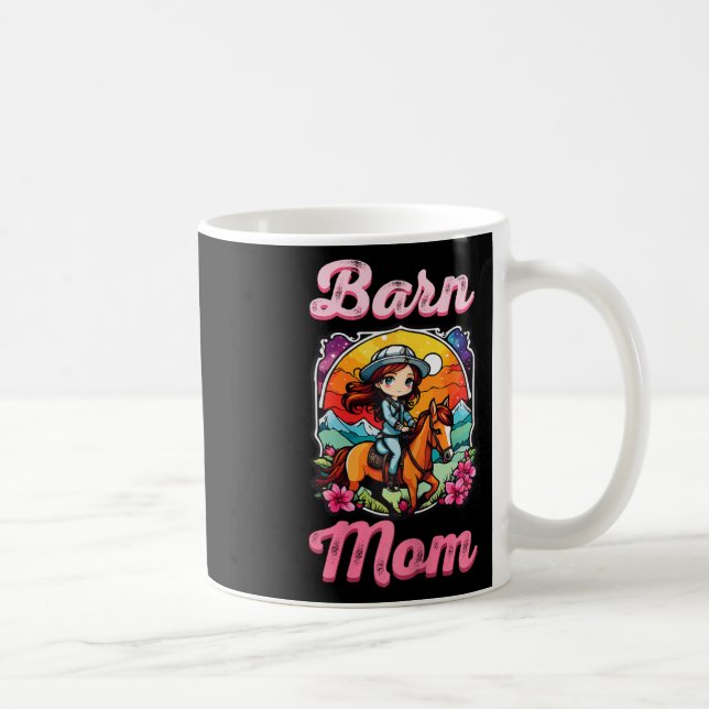 Stall Mama I Reittier Pferdefan Kaffeetasse (Rechts)