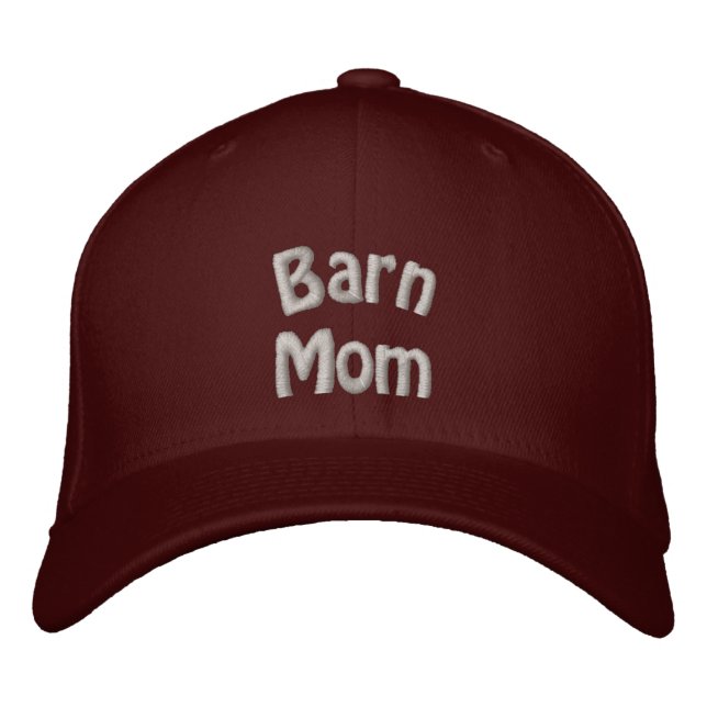 Stall-Mama-Pferd bestickt Bestickte Baseballkappe (Vorderseite)