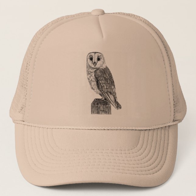 Stall Owl 2 Trucker Hat Truckerkappe (Vorderseite)