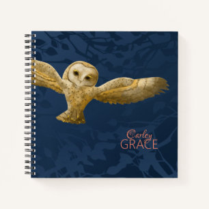 Stall Owl, Dark Blue Personalisiert Journal Notizbuch