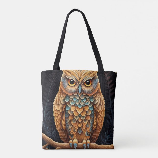 Stall Owl farbig Tasche (Rückseite)