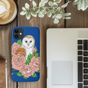 Stall Owl Pink Blume Blau Case-Mate iPhone Hülle