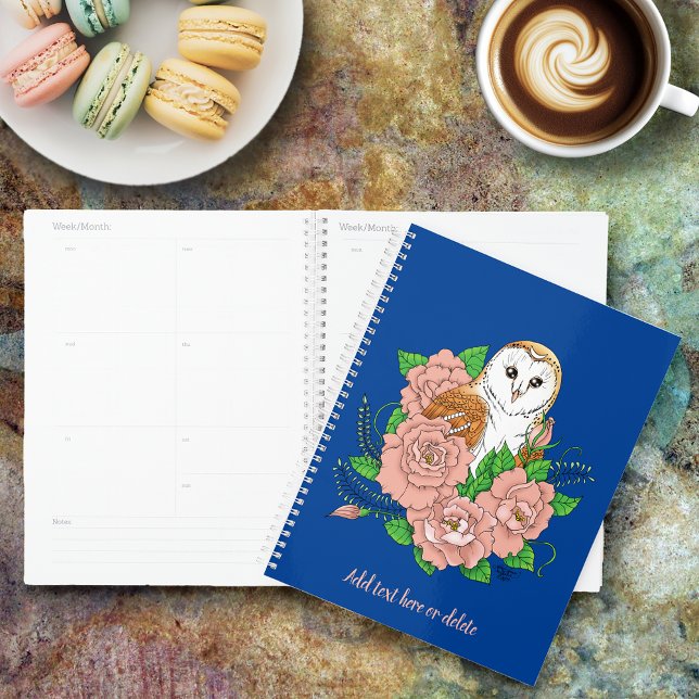 Stall Owl Pink Blume Blau Planer (Von Creator hochgeladen)