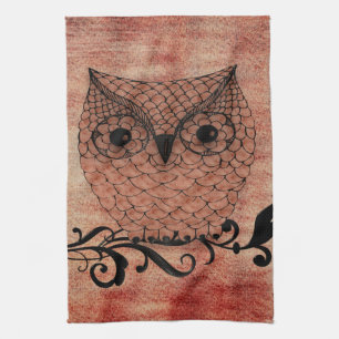 Stall Owl Whimsisches Land Küchentuch