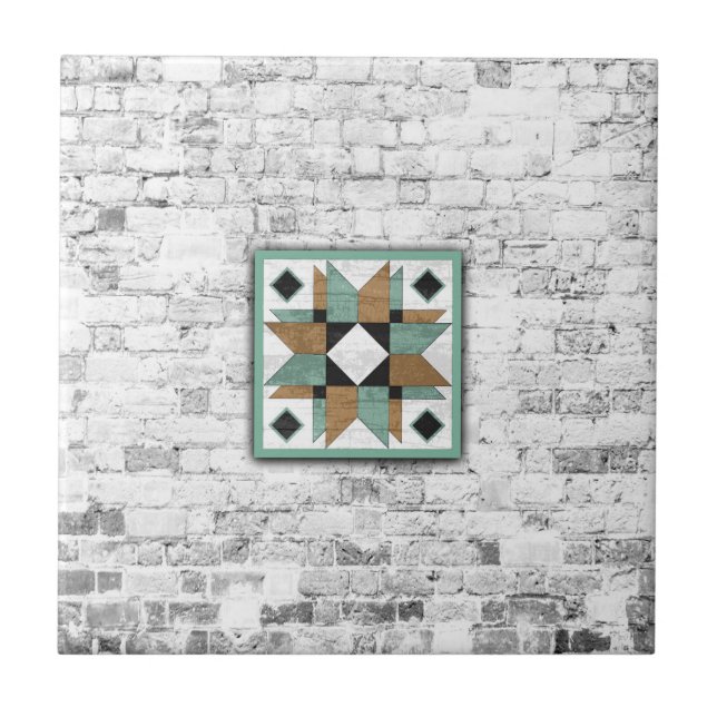 Stall Quilt Star 9 Fliese (Vorderseite)