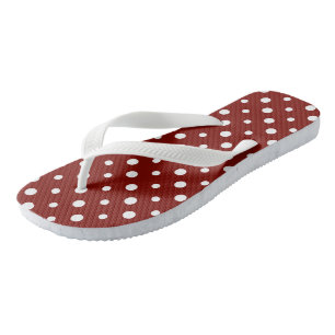 Stall rot mit weißen Punkten Flip Flops