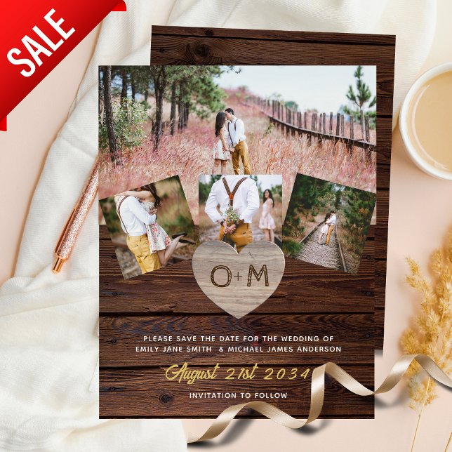 Stall Rustic Holz Foto Collage graviert Herz (Von Creator hochgeladen)