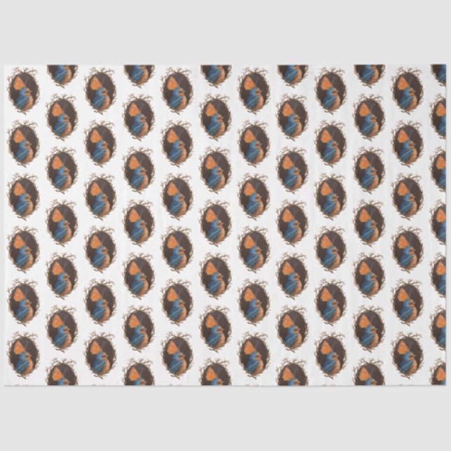 Stall Schlucken mit Schmetterlingspapier Seidenpapier (Vorderseite)