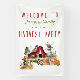 Stall Windmill Fall Harvest Party Erntedank Banner