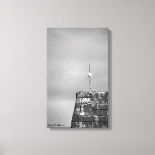 Stalldach mit Sturm im Hintergrund Canvas Print Leinwanddruck