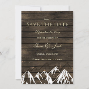 Stallholz Camping Rustikale Berge Save the Date