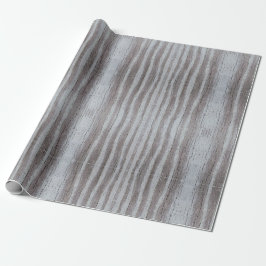 Stallholz Graue schwarze Streifen Geschenkpapier