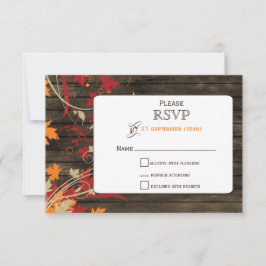 Stallholz Rustikale Herbstlaube Hochzeit rsvp Karte