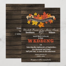 Stallholz Rustikale Hochzeit im Herbst Einladungen