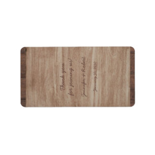 Stallholz und Birkenland Hochzeitsplatz Adressaufkleber