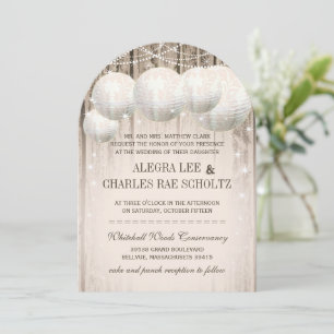 Stallholz unter den Sternen Hochzeitspapier Latter Einladung