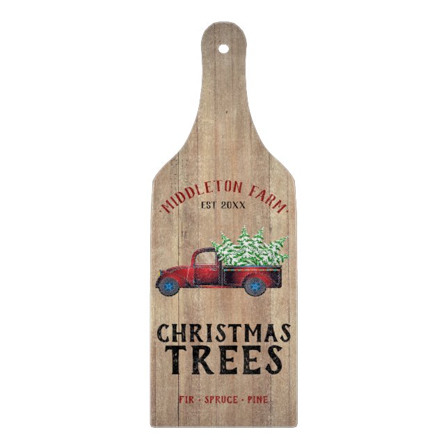 Stallholz - 🎄 Weihnachtsbaumen Schneidebrett (Vorderseite)