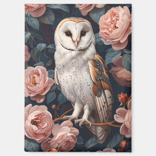 Stallhuhn zwischen rosa Rosen Magnet