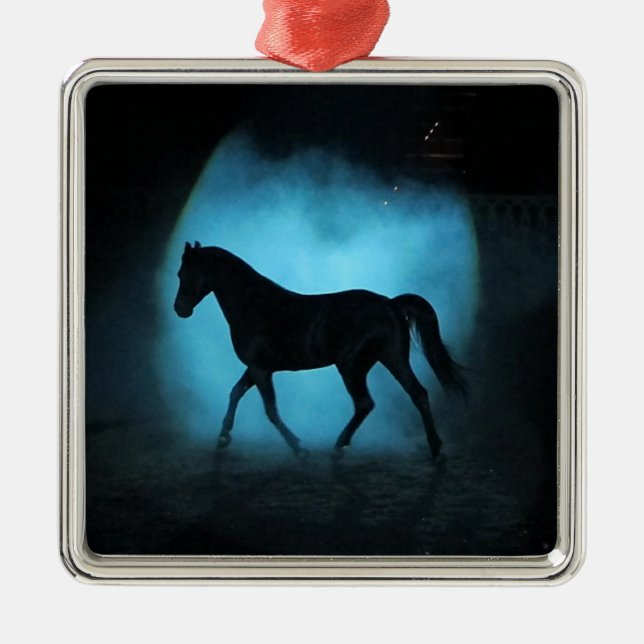 Stallion Arabian Pferdefestival Ornament Aus Metall (Vorne)