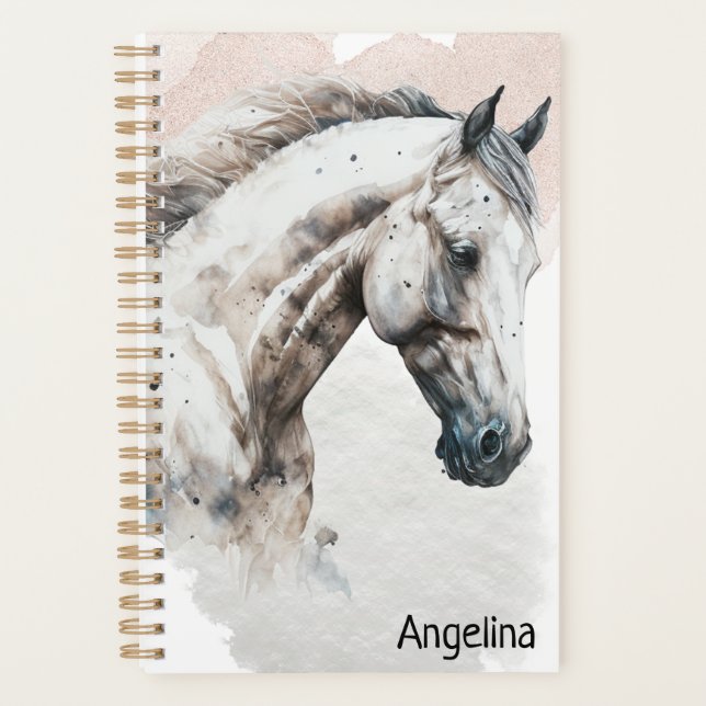 Stallion blanc | Conception aquarelle | Planificat (Devant)