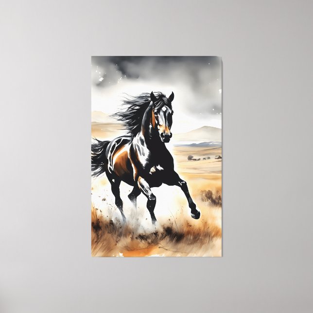 Stallion in Full Stride Leinwanddruck (Vorderseite)