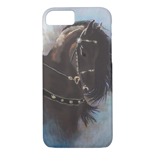 Stallion Portrait - iPhone Case (Rückseite)