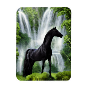 Stallion und Wasserfälle Magnet