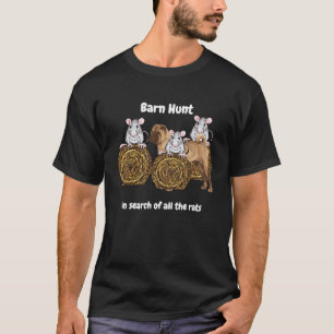 Stalljagd auf der Suche nach Ratten mit Shar Pei T-Shirt