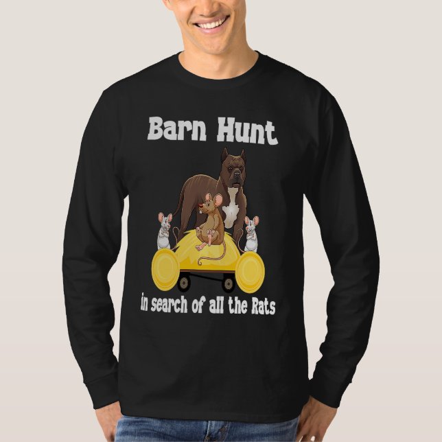 Stalljagd auf der Suche nach Ratten mit Stab Bull  T-Shirt (Vorderseite)