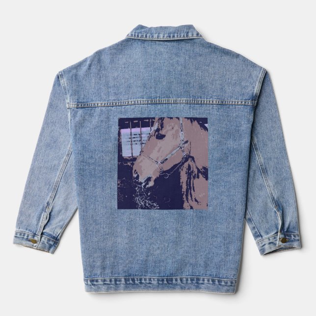 Stallpferd Jeansjacke (Rückseite)