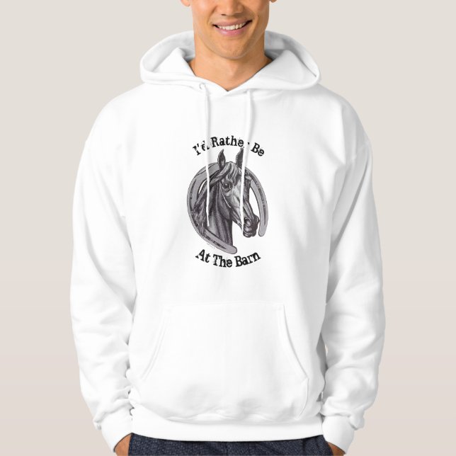 Stallpferd Lover Pony Sketch Animal ich Hoodie (Vorderseite)
