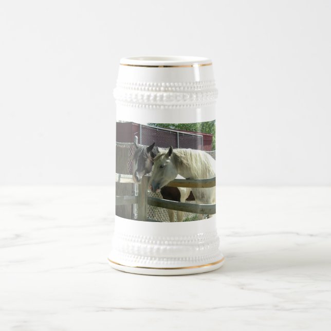 Stallpferde Bierglas (Mittel)