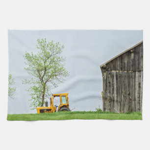 Stallszene mit Traktor Handtuch