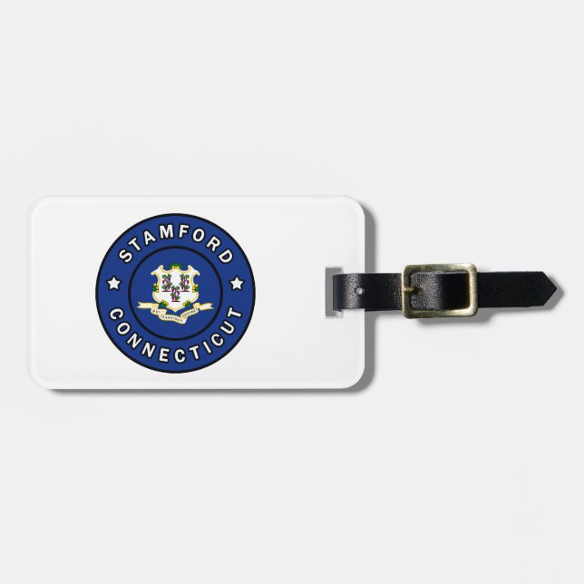 Stamford Connecticut Gepäckanhänger (Vorderseite horizontal)