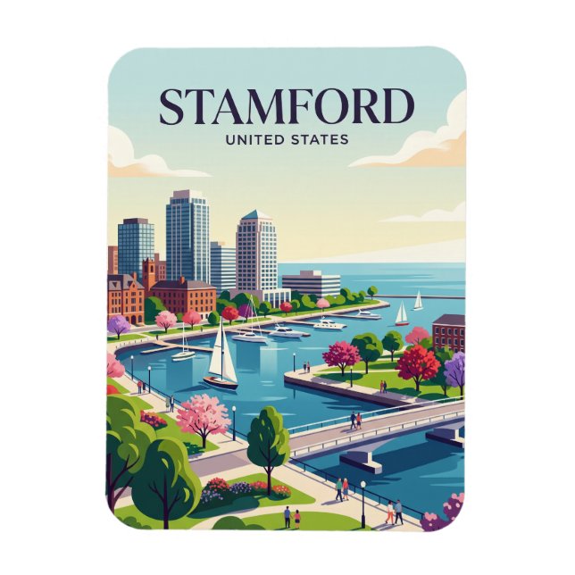 Stamford Connecticut Magnet (Vertikal)